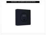 Home Decorators Collection Square Matte Black Single Cylinder Deadbolt. Fixed Price $14.00.