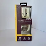 Square Deadbolt Satin Nickel Single Cylinder Front Door Lock Home Decorators New. Fixed Price $19.99.