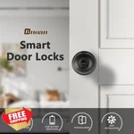 Buoan Smart Fingerprint Door Knob Keyless Biometric Black Entry. Fixed Price $44.72.