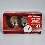 Mountain Security Single Cylinder Deadbolt Twin Pack Antique Brass Finish. Fixed Price $29.00.