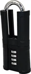 Fjm Security SX-876 4-DIAL Combination Padlock Long Shrouded Shackle Blk New. Fixed Price $16.00.