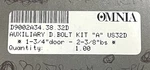 Omnia Auxiliary Deadbolt Lock 2-3/8 Backset 1-3-4 Door D9002A34.38.32D. Fixed Price $120.00.