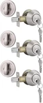 Gobrico 3 Satin Nickel Keyed Alike Single Deadbolts Door Pack,. Fixed Price $47.70.