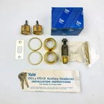 Yale Tubular Deadlock 6 Pin Cylinder Locks 170 1/4 US03 Bright Brass KA3 New Nos. Fixed Price $40.04.