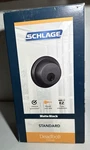 Schlage B60N 622 Matte Black Single Cylinder Deadbolt Lock Open Box Complete. Fixed Price $18.99.