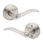 Door Handle Keyed Entry Lock Lever Satin Nickel Kwikset Sedona Secure Reversible. Fixed Price $179.99.