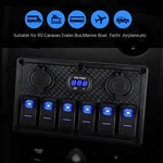 Kohree 6 Gang Marine Boat Rocker Switch Panel Waterproof + Usb 12 Volt. Fixed Price $58.85.