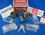Schlage B460P 605 2-3/8" Setback Single Cylinder Deadbolt Polished Brass. Fixed Price $28.95.