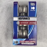 Brinks 2707-130 Stainless Steel Exterior Locking Doorknob Keyed Entry Ball. Fixed Price $16.99.