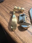 Hoppe Passive Handle Set, Brite Brass M374L/374N/,. Fixed Price $69.00.