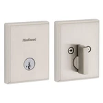 Kwikset Crosstown Deadbolt Lock, Satin Nickel, Rectangular Exterior Keyed Fro.... Fixed Price $73.52.