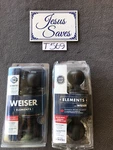 2 - Weiser Lock GAC531 Y11P Smt Ms 6LR1 Knob Entry Yukon Venetian Bronze T569. Fixed Price $35.00.