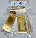 Emtek 2114US4 Modern Rectangular Passage Mortise Pocket Door Pull Satin Brass. Fixed Price $169.92.