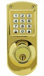 Anaconda Electronic Keyless Deadbolt System - Bright Brass. Fixed Price $39.99.