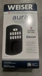 Weiser Aura Bluetooth Keypad Smart Door Lock Deadbolt Iron Black For Parts Only. Fixed Price $30.00.