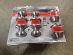 Lot Of 2 Defiant Keyed Entry Door Knobs & Single Deadbolt Locks Combo Set. Fixed Price $55.00.