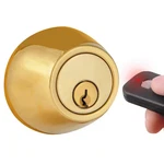 Milocks Electronic Deadbolt Keyless Metal Entry Remote Control Polished Brass. Fixed Price $93.44.