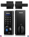 Electronic Fingerprint Door Set, Keyless Entry, Auto Lock, 2 Handles. Fixed Price $179.99.