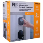 Open Box - Reliabilt Electronic Fingerprint Deadbolt Backlit Keypad Matte Lock. Fixed Price $19.40.