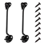 8 Inch Black Stainless Steel Barn Door Hook And Eye Latch Privacy Gate .... Fixed Price $20.67.