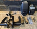 Door Lock Veise Keyless Entry 2 Lever Handles Electronic Keypad Deadbolt Bronze. Fixed Price $47.49.