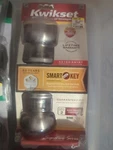 Kwikset 97402544 Satin Nickel Smart Key Customized Security Door Handle. Fixed Price $38.99.