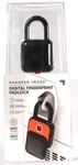 Count Sharper Image Digital Padlock Stores Up 10 Fingerprints. Fixed Price $33.99.