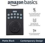 Amazon Basics Electronic Keypad Deadbolt Door Lock PL1S4910 - Matte Black. Fixed Price $31.09.