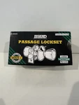 Legend Polished Brass Finish Passage Lockset Interior Door Knobs. Fixed Price $17.99.