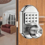 Elemake MKD-001P, Stainless Steel, 100% Mechanical Keyless Deadbolt. Fixed Price $43.00.