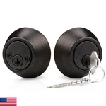 Probrico Oil Rubbed Bronze Double Cylinder Deadbolt Lock Keyed Both Sides. Fixed Price $47.35.