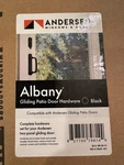 Andersen Albany 2-PANEL Gliding Door Hardware Set Black Opened Box. Fixed Price $134.95.