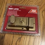 Night Latch Lock Outdoor Key Access, Slide Button Ace Hardware 5405584. Fixed Price $9.99.