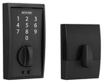 Schlage Century Matte Black Electronic Touchscreen Deadbolt With Thumbturn. Fixed Price $89.99.