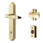 Surface Mount Storm Door Handle With Lock & Key, Bright Brass, 4-POSTS, Ideal. Fixed Price $92.74.