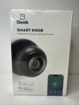 Geek Smart Knob Fingerprint Access & App. Control Lock New Open Box Black. Fixed Price $39.99.
