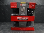 Kwikset Sora Black Keyed Entry 2" Door Knob Single Cylinder Deadbolt Combo Pack. Fixed Price $55.99.