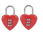 2PCS Red Digit Combination Padlock, 3MM Shackle, Zinc Alloy Heart Shap.... Fixed Price $14.98.