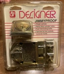 Vintage 1991 Ilco Jimmy Proof Single Cylinder Door Deadbolt Unican Usa 531-12-51. Fixed Price $49.99.