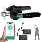 Smart Door Lock Fingerprint Keypad Bluetooth Tuya App Keyless Entry Black Handle. Fixed Price $50.02.