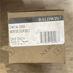 Baldwin 0414.055 Mortise Door Bolt Polished Silver Metal With Fixings. Fixed Price $8.00.