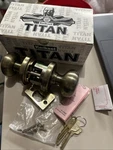 Kwikset 740H-5 Hancock Keyed Entry Knobset Antiqued Finish. Fixed Price $9.99.