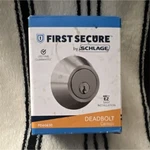 Schlage Deadbolt PD60630 Easy To Install Metal Satin Silver Lock. Fixed Price $25.00.