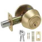 Design House Single Cylinder 2-WAY Round Corner Deadbolt With Latch Gold. Fixed Price $37.74.