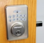 Defiant Electronic Keypad Deadbolt Satin Nickel 1013891276 #9A5. Fixed Price $16.99.