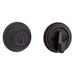 Kwikset 980 Venetian Bronze Single Cylinder Deadbolt Ft. Smartkey Security. Fixed Price $17.99.