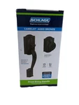 Schlage Camelot Front Entry Door Handle Set W/ Georgian Lever In Aged Bronze. Fixed Price $79.95.