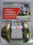 New Guard Security Single Cylinder Gold Deadbolt Lock 281HDPBFDS. Fixed Price $16.99.