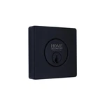 Home Decorators Collection Square Matte Black Single Cylinder Deadbolt. Fixed Price $16.95.