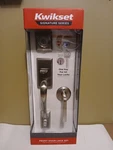 New Kwikset Satin Nickel Hawthorne Handleset 98001-426. Fixed Price $45.00.